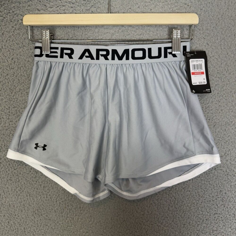 Under Armour Shorts Women's XS Grey Play Up 2.0 Activewear Running NWT